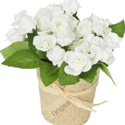 Merk Kunstplanten & -Bloemen></noscript>Kunstroosjes In Papieren Pot